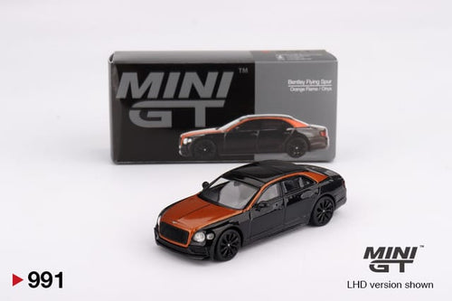 MiniGT 991: Bentley Flying Spur Orange Flame / Onyx