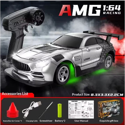 Desktop RC Drift Car Micro LD/ZERO Skala 1:64 QD 2,4 Ghz Model RX7 - GTR dan Dodge - Mobil RC Mi...