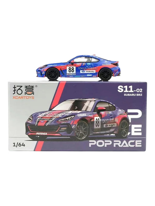 Pop Race Xcartoys Subaru BRZ S11-02 1:64 Scale
