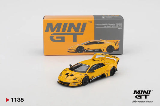 Mini GT 1135 Lamborghini LB-Silhouette WORKS Murcielago GT EVO Yellow