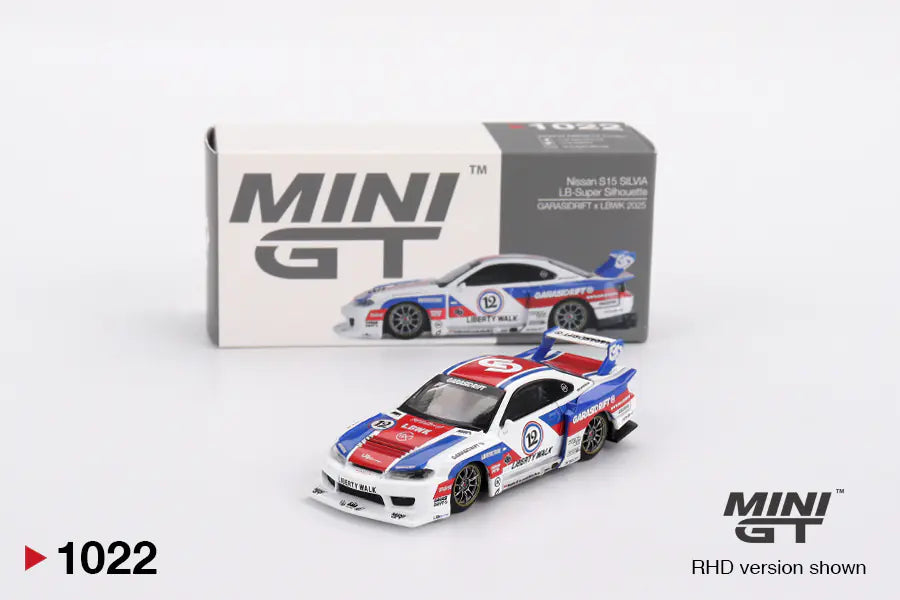 Mini GT 1022 Nissan S15 SILVIA LB-Super Silhouette GARASIDRIFT x LBWK 2025 –