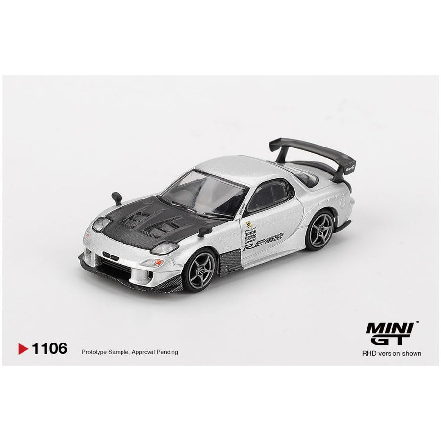 Mini GT Blister #1106 (Blister) : Mazda RX-7 RE-Amemiya Silver Metallic