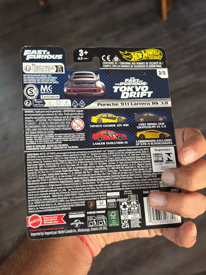 Premium Hot Wheels Porsche 911 Carrera 3.8 - Fast & Furious (USA CARD)