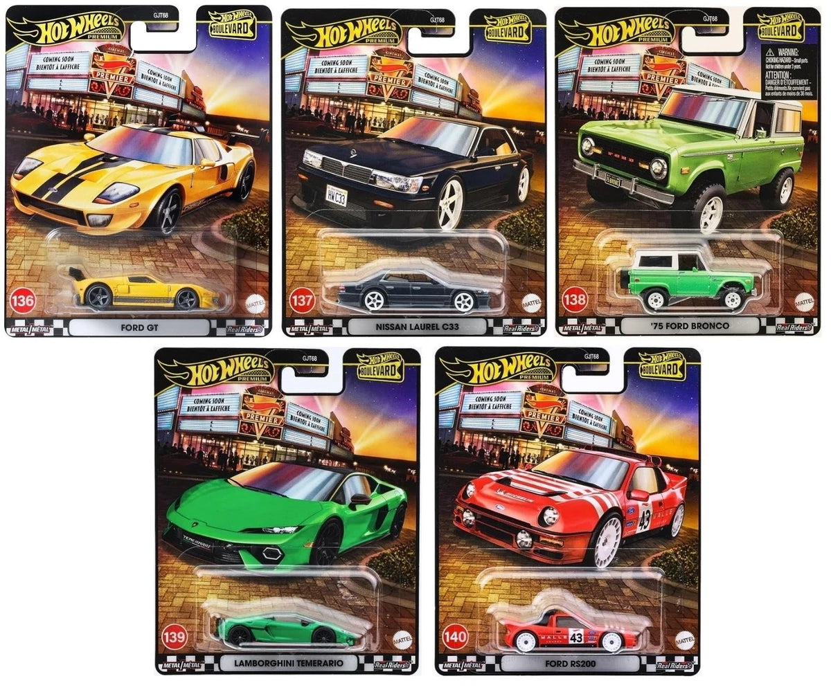 1:64 Hot Wheels Boulevard Series 2025 Car Culture Premium Pack 5 Pcs. 978E imported card