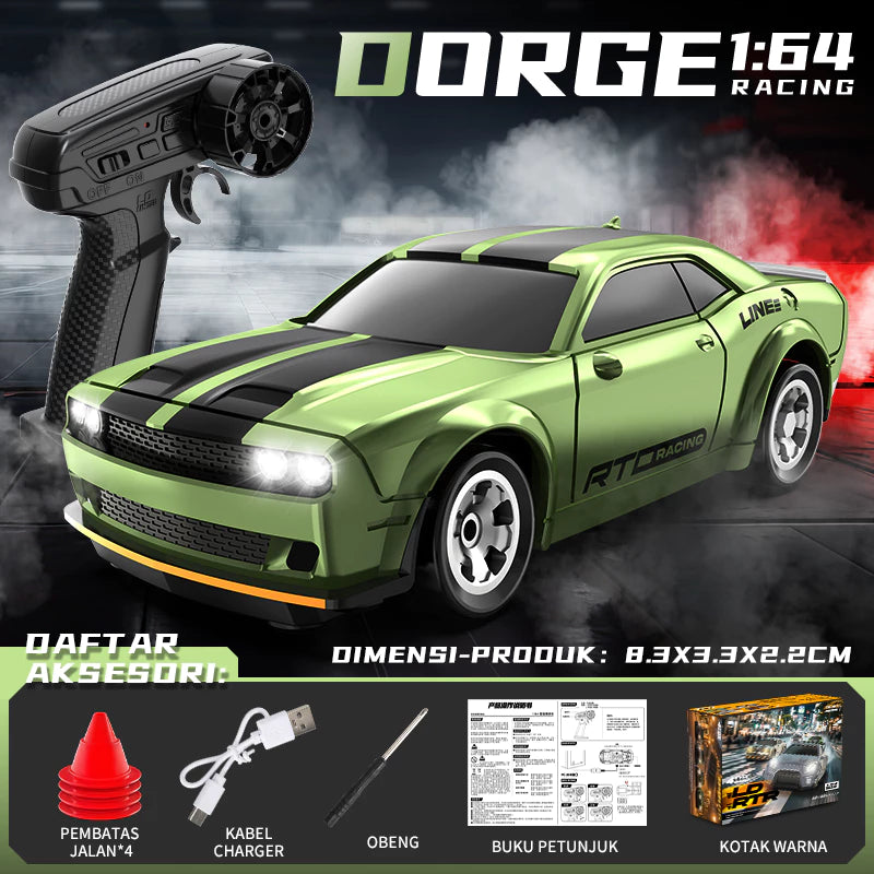 Desktop RC Drift Car Micro LD/ZERO Skala 1:64 QD 2,4 Ghz Model RX7 - GTR dan Dodge - Mobil RC Mi...