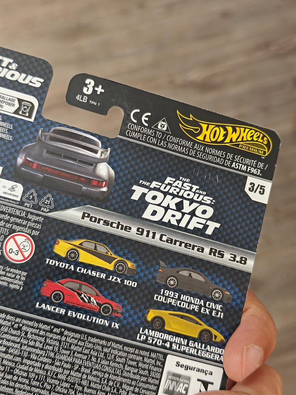Premium Hot Wheels Porsche 911 Carrera 3.8 - Fast & Furious (USA CARD)