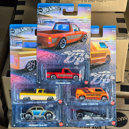 Hot Wheels Silver Series Surf's Up Complete Set of 5 imported