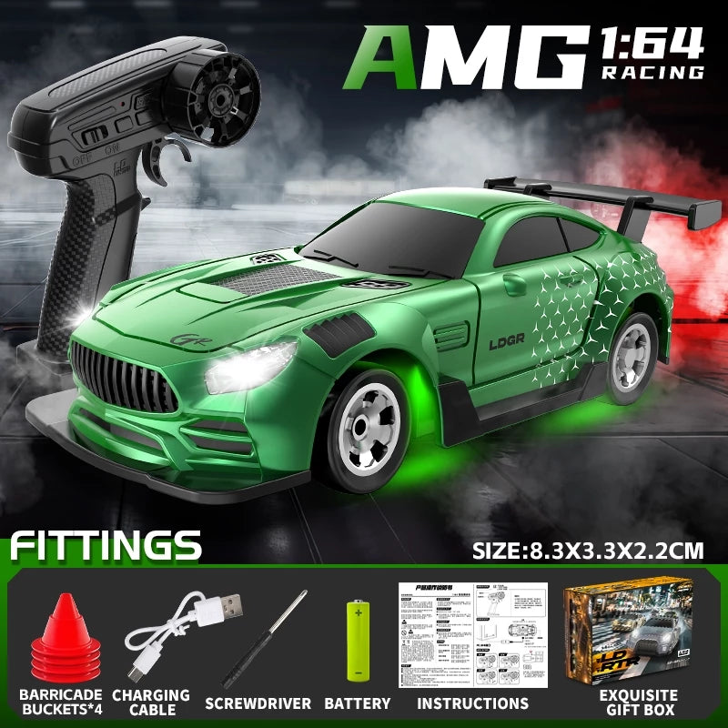 Desktop RC Drift Car Micro LD/ZERO Skala 1:64 QD 2,4 Ghz Model RX7 - GTR dan Dodge - Mobil RC Mi...