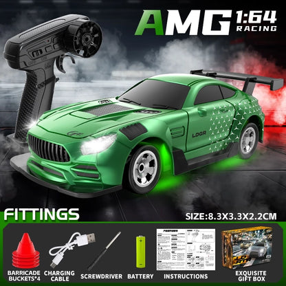 Desktop RC Drift Car Micro LD/ZERO Skala 1:64 QD 2,4 Ghz Model RX7 - GTR dan Dodge - Mobil RC Mi...